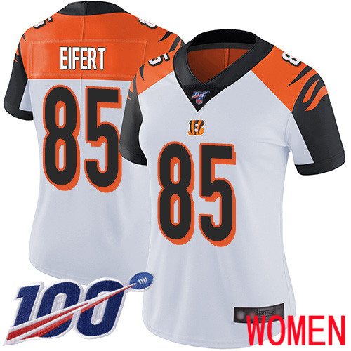 Cincinnati Bengals Limited White Women Tyler Eifert Road Jersey NFL Footballl #85 100th Season Vapor Untouchable